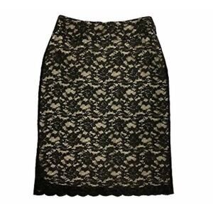 NWT Banana Republic 8 Lace Pencil Women's Scalloped Hem Back Zip Lined Skirt